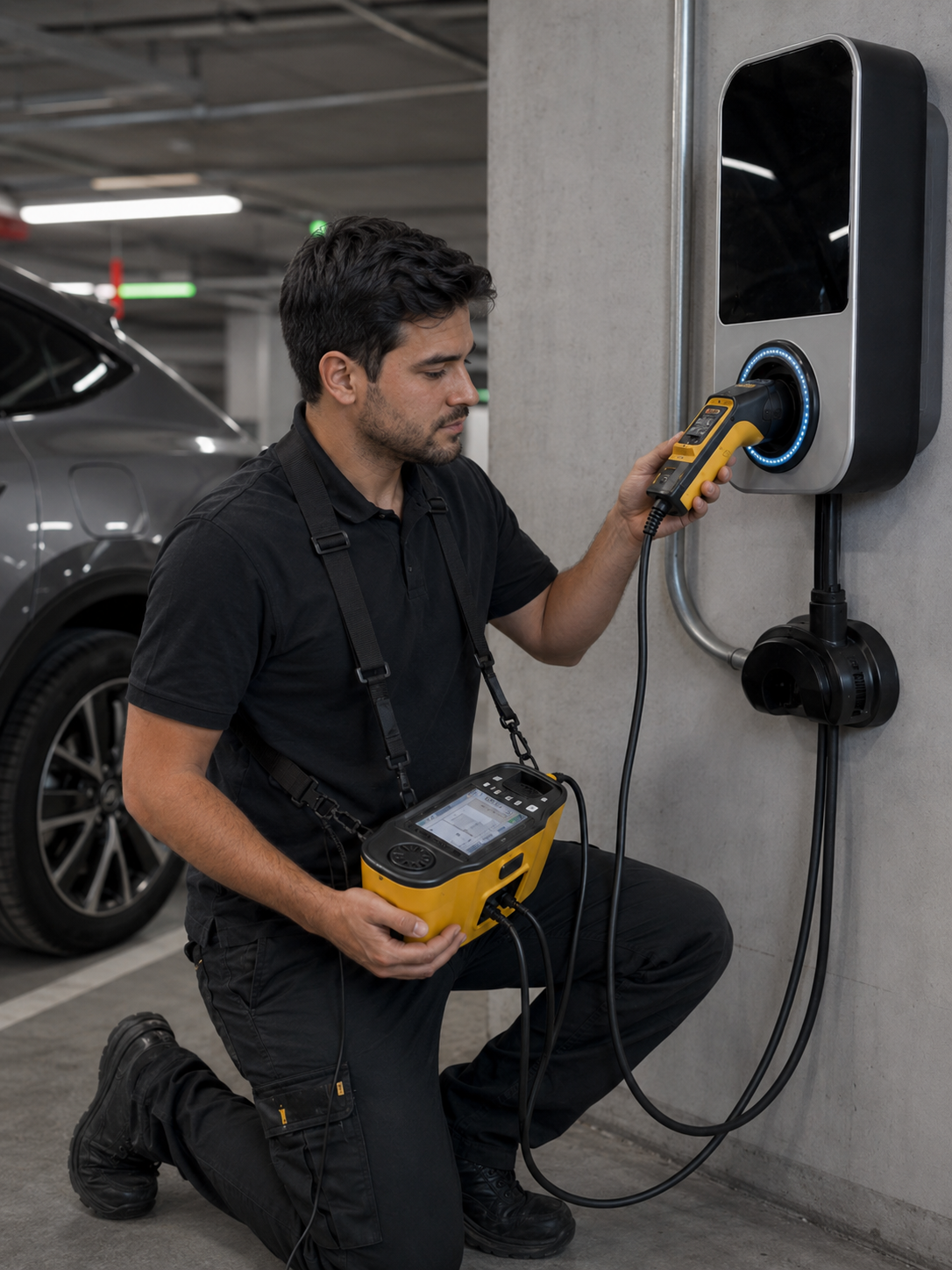 Teste funcional em sistema de alimentação de veículo elétrico